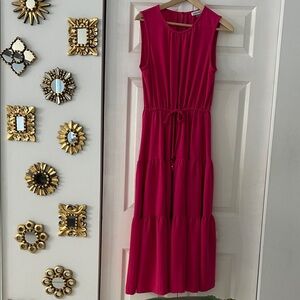 Calvin Klein Vibrant Pink Sleeveless Maxi Dress